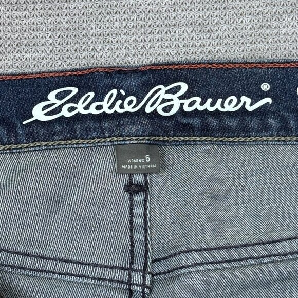 Eddie Bauer Womens Blue Denim Slightly Curvy High Rise Skinny Jeans Size 6 - Picture 5 of 13